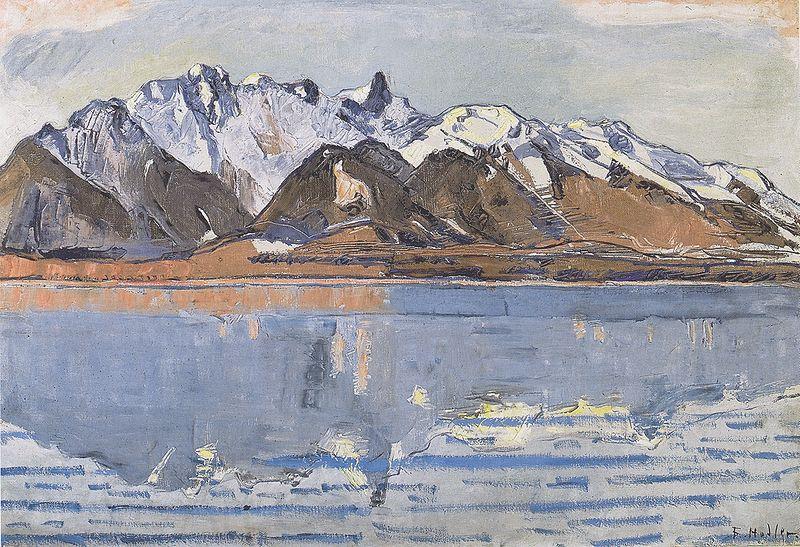 Ferdinand Hodler Thunersee mit Stockhornkette Norge oil painting art